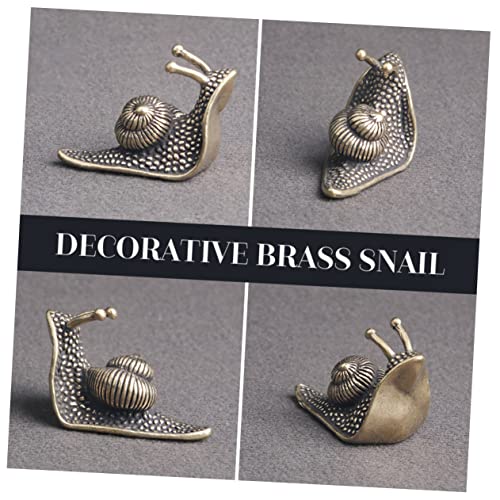 Escultura de caracol de latón COHEALI de diseño vintage artesanal para decorar mesas de despacho 7