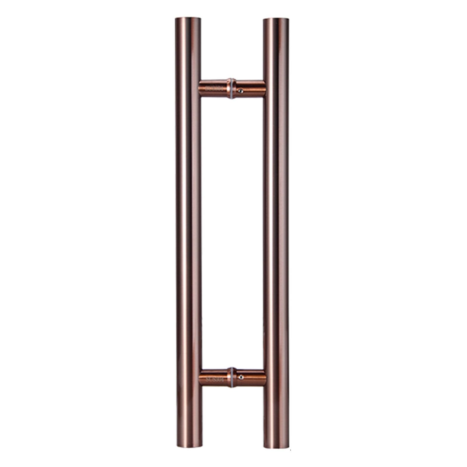 Poignée de porte de douche ergonomique double face en acier inoxydable pour vitre 304