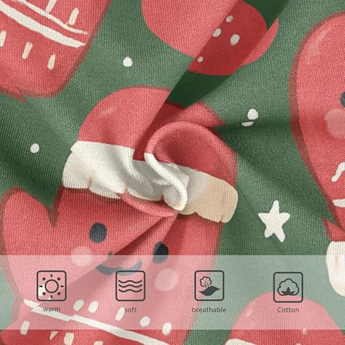 Girls' Briefs Breathable Toddler Underwear for Girls Christmas Mittens - Green Background3