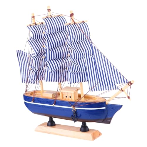 PERSELOSO de Barco Vela de Madera Decoración Hogar Oficina Sala Elegante Detalle Artesanal para Escritorio y Estantería