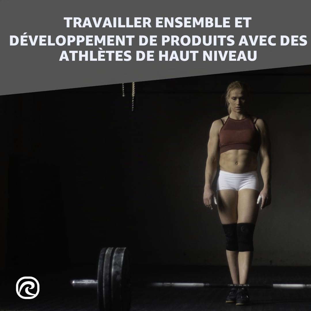 Rehband Genouillère en néoprène de 3 mm pour la Course et Le Fitness, stabilise et réchauffe Les Muscles, soutient Les articulations, Couleur:Noir, Taille:XL
