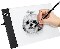 Prancheta de Desenho com Luz LED A4 USB – Mesa de Luz com 3 Níveis de Iluminação, Ideal para Desenho Técnico, Esboços, Desenhistas e Crianças Profissional Mesa Led A4 Desenho Transposição Premium