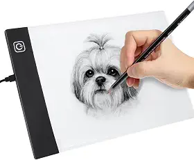 Prancheta de Desenho com Luz LED A4 USB – Mesa de Luz com 3 Níveis de Iluminação, Ideal para Desenho Técnico, Esboços, Desenhistas e Crianças Profissional Mesa Led A4 Desenho Transposição Premium