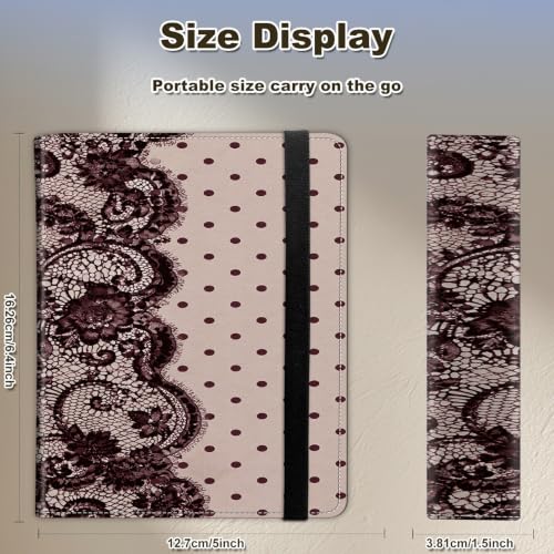 Image of Photo Album 4x6 120 Photos with Strong Elastic Band, Rose Lace Dots | Large Capacity Premium Leather Picture Album, Portable Wallet Albums Photo Book for Family Anniversaries Wedding Baby