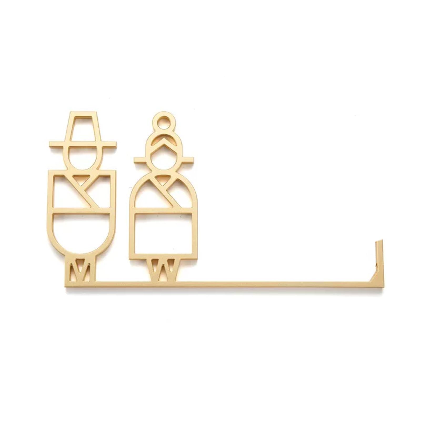 Modern Restroom Sign for Business - Aluminium Bathroom Sign with Easy Installation(Gold)