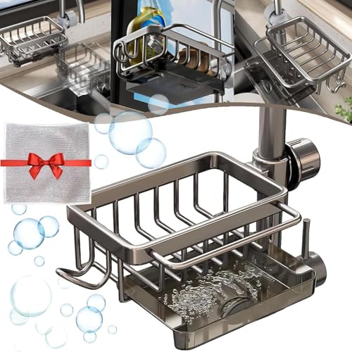 bacion Organizador de grifo de fregadero de cocina, organizador de grifo de cocina, organizador de fregadero de cocina sobre grifo, organizador de fregadero de cocina alrededor del grifo, estante