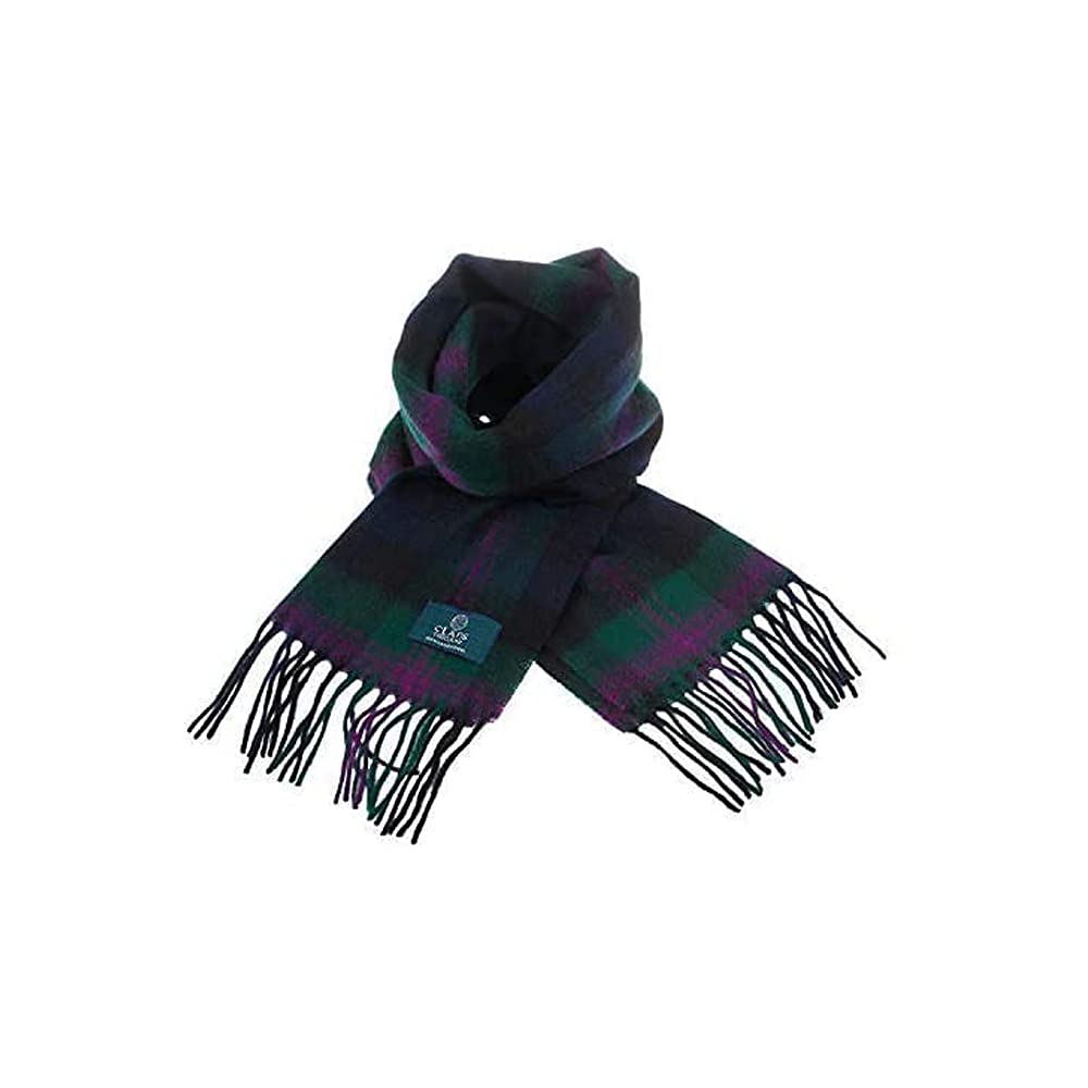 Clans Of Scotland Unisex Baird - 100% Pure Lambswool Scottish Clan Tartan Scarf - 100% Wool - Pure Wool Tartan Scarf - In Various Tartans - Perfect For Men And Women - 12X60 Inches