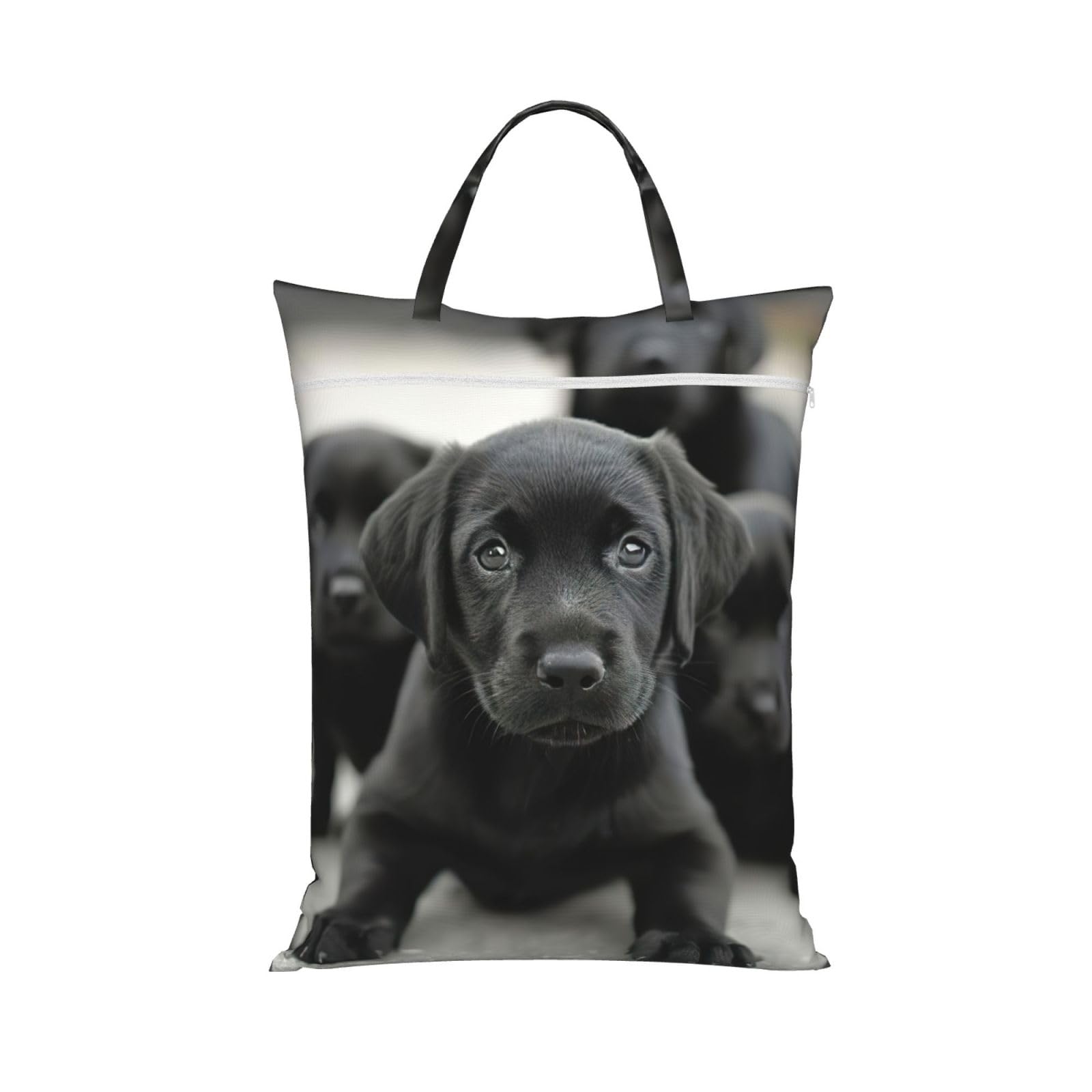 Pphgut 1 Pc Puppies Dog Print Travel Laundry Bag Portable Dirt Clothes Bags Daily Hiking Camping Vacation