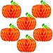 Big Paper Pumpkin Centerpiece for Table - Pack of 6 | Paper Pumpkins Thanksgiving Centerpieces for Thanksgiving Table Decorations | Paper Pumpkin Honeycomb Centerpieces for Thanksgiving Decorations