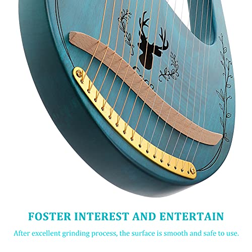 Generic Lyre en bois avec 16 cordes en métal et clé d’accordage, médiators et cordes de rechange, instrument à cordes portable, cadeau de Noël pour débutants et enfants - Les Beatles, Paul McCartney, John Lennon, RIngo Starr, George Harrison Generic Lyre en bois avec 16 cordes en métal et clé d'accordage, médiators et cordes de rechange, instrument à cordes portable, cadeau de Noël pour débutants et enfants – Image 7