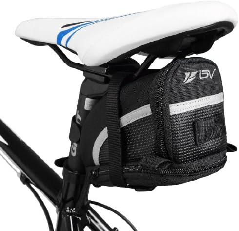 BV Bicycle Strap-On Saddle Bag with perfect Size I With reflective for a Safety ride I Seat Bag, Cycling Bag - Bike Bag for all our essentials, bike bags for bicycles, bicycle bag, bike seat bag