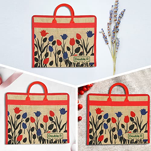 Image of DOUBLE R BAGS Jute Eco-Friendly Tote Bag: Stylish, Spacious, and Sustainable - Perfect for Everyday Errands and Adventures!