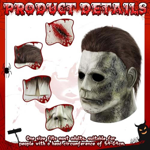 Michael Myers Mask,Halloween Horror Masquerade Cosplay Party Mask,MyersCostume Accessory for Cosplay2