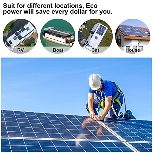 Shirbly Solar Panel Extension Cable - 25Ft 8Awg(10Mm²) Solar Panel Wire Twin With Female And Male Connector, Tinned Copper Pv Wire For Home Boat Rv Solar Panel Outdoor (8Awg 25Ft) #TOP5