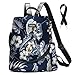 Waterproof Backpack Purse for Women Anti Theft Fashion Daypack Nylon Travel Bag Crossbody Shoulder Bag - Hawaii Flower