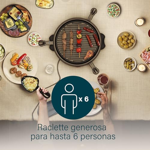 Miniatura 3 de Princess petra Electric Raclette 6 Grill Party – Raclette para 6 personas con forma redonda - 162725