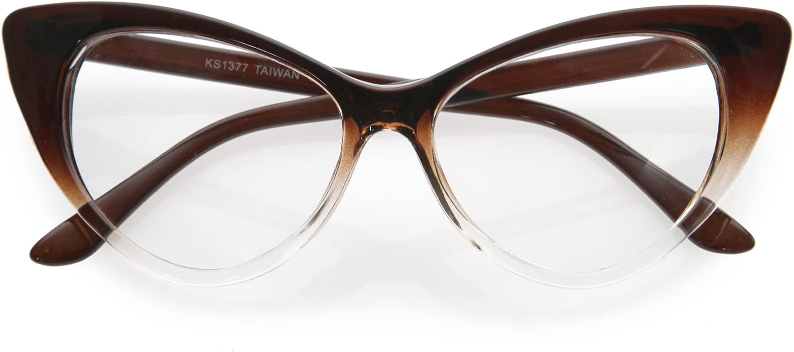 zeroUV - Super Cat Eye Glasses Vintage Inspired Mod Fashion Clear Lens Eyewear