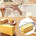 Butter & Cheese Slicer Cutter, Stainless Steel Wire Cheese Slicer, Safe for Food Contact, Multipurpose Handheld Butter Cutter for Block Cheese, Butter, Soft Fruits, and Dishwasher Safe