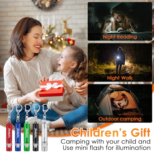Lhdfyqt 15 Stück LED Taschenlampe Schlüsselanhänger Keychain - Mini Taschenlampe für Kinder, Karneval, Mitbringsel, Camping, Wandern, Draußen