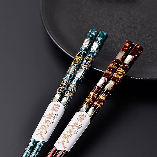Palillos reutilizables HEWOOJA de concha artesanal hechos a mano 8