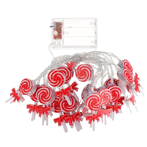 TOVINANNA Guirnalda de luces de Navidad, luces de Navidad, cadena de luces LED de hadas para árbol de Navidad, luces de bastón de caramelo, decoración de Navidad al aire libre, 118 pulgadas