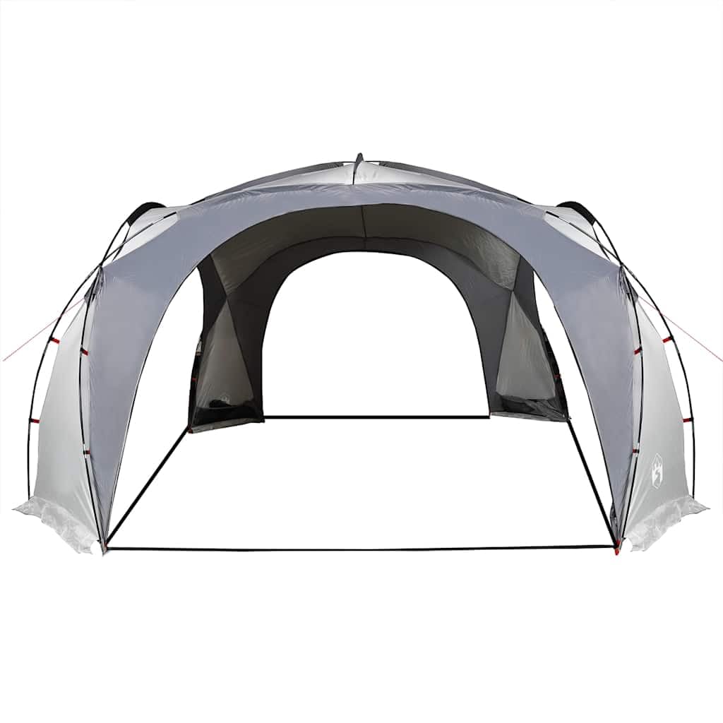 Tienda de campaña para fiestas, color blanco y gris, impermeable, 455 x 455 cm, con entradas y bolsas de almacenamiento, ligera tienda de campaña para exteriores, festivales, senderismo y