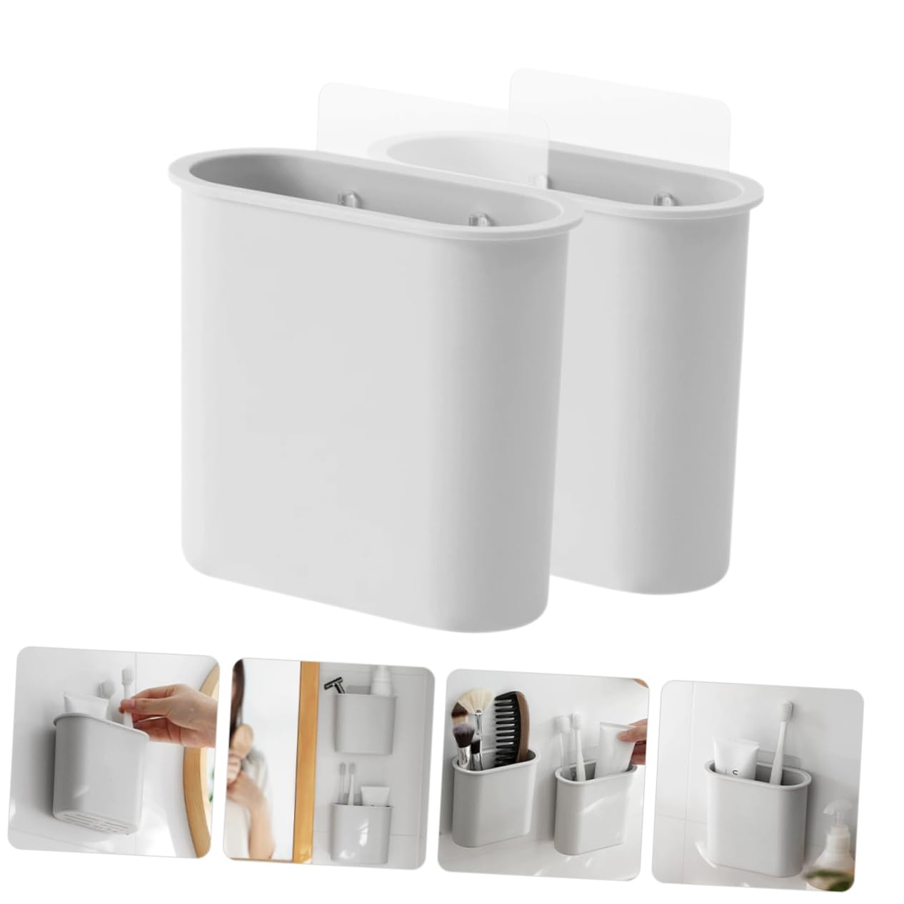Garneck 10 Pezzi Porta Spazzolino Da Denti Supporto Da Parete Per Spazzolino Da Denti Organizer Da Parete Per La Cucina Organizer Da Parete Per Il Bagno Organizzare La Doccia Plastica
