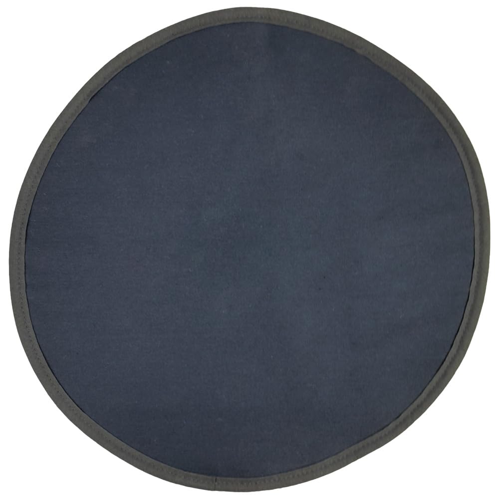 The Norfolk Sewing Company Grey Hob Cover Charcoal 100% Cotton With Towelling Chefs Pad 37Cm - Handmade In The Uk