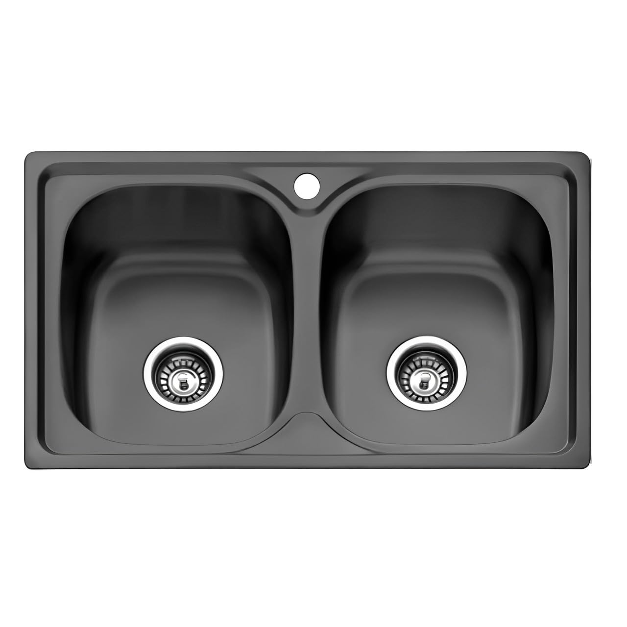 Fregadero 2 Seno Acero Inox 80x44 | Negro Antracita | Encastrar - Modelo Dublin- Tratamiento PVD