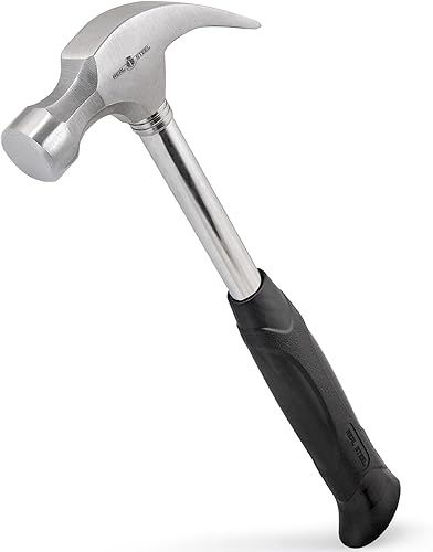 Real Steel Herramienta de utilidad de martillo de garra tubular martillo de acabado de madera de 20 onzas 0247