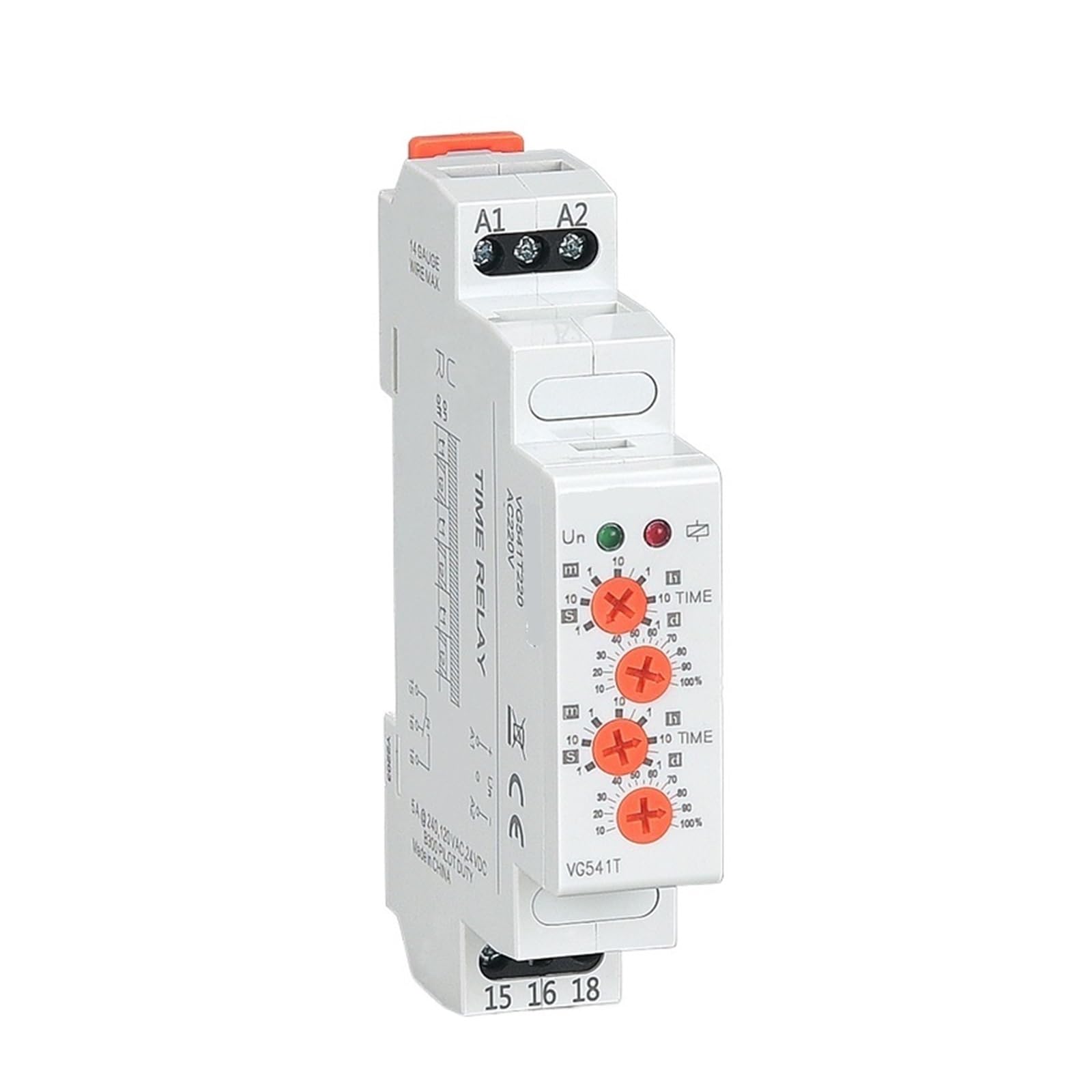 DEBLAN Relais de minuterie de Cycle asymétrique 12v 24v 220v 230v AC/DC, Relais de Temps modulaire à répétition électronique par Type de Rail DIN (Size : AC 220V)