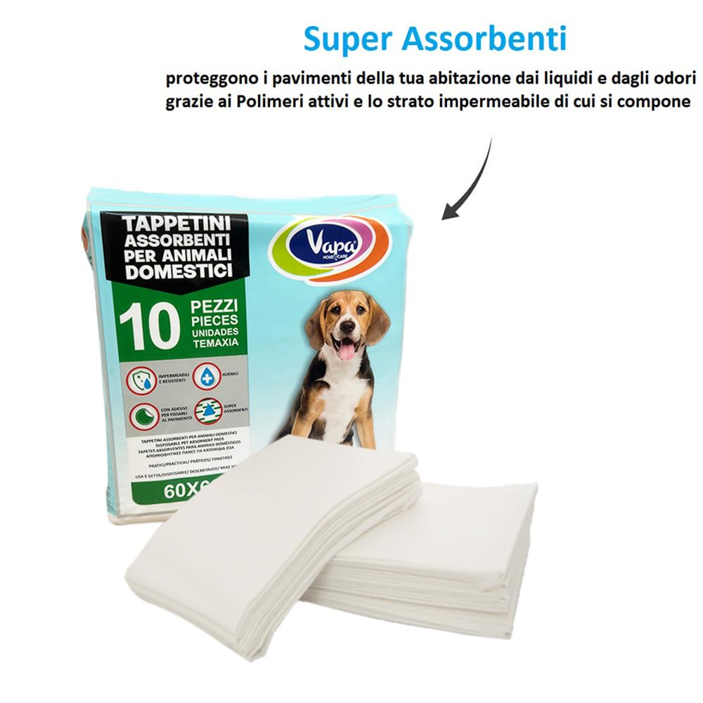 Palucart® tappetini igienici per cane 60x60 traversine per cani -- 280 -- pezzi animali domestici con adesivo anche per gatti anti odore - F