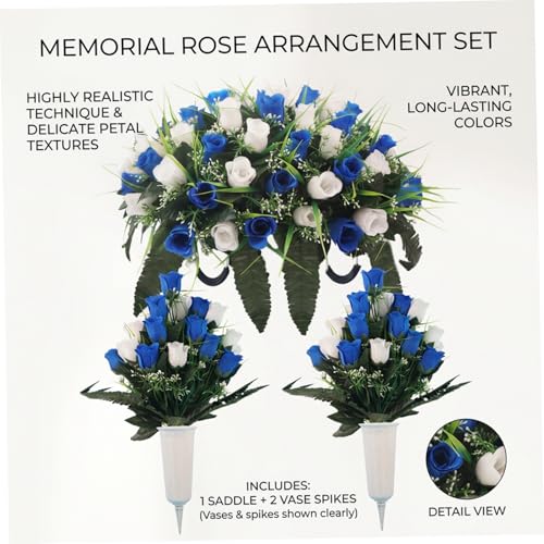 Fleurs commémoratives pour tombe décoration funéraire souvenir - 3