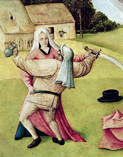 GerRit Poster sur toile sans cadre 58 x 90 cm Tryptique des tentations de Saint Antoine par Hieronymus Boske