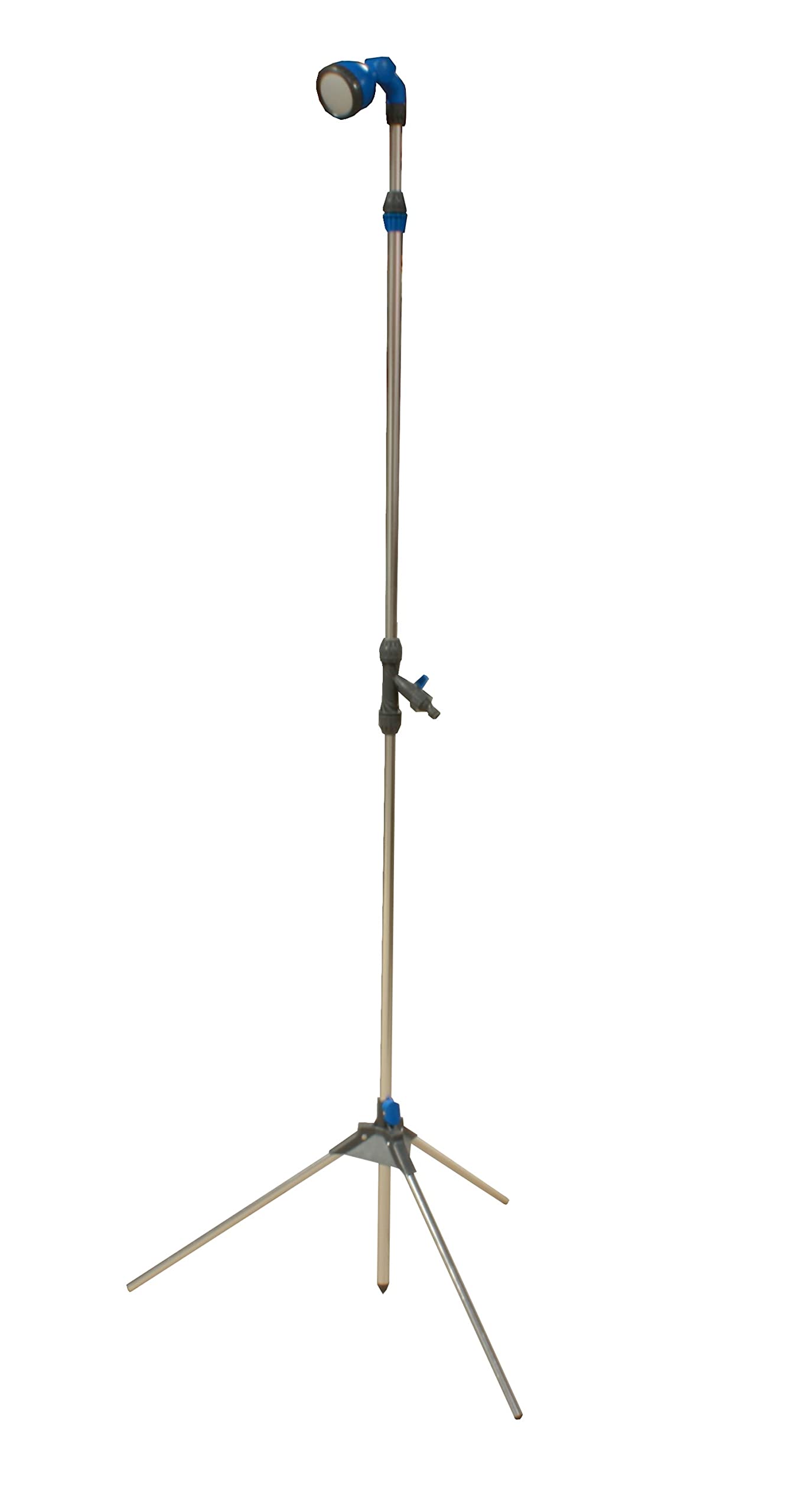 FERRETERIA LEPANTO Ducha con trípode de Aluminio, Ducha de jardín portátil, Desmontable y Regulable.