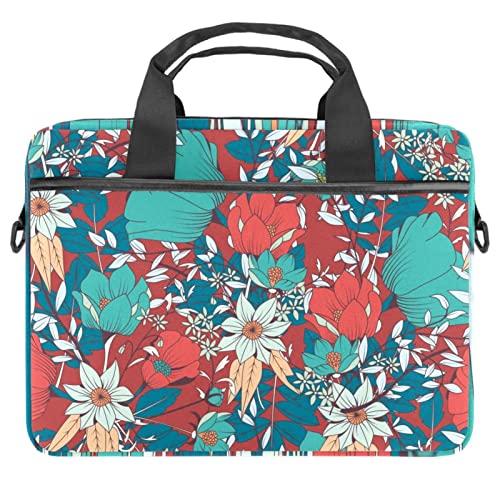 Sac ordi 13-14.5 pouces avec bandoulière confort et motif fleuri