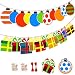 Party Banner Kit, Paper Gift Box & Balloon Shape Banners, 11.5ft 2 Set, Boys and Girls Birthday Party, Baby Shower, Wedding, Holiday and Christmas Party Decorations