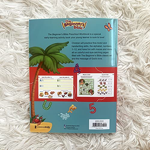 Image of The Beginner's Bible Preschool Workbook: Early Learning Activities for Reading Readiness, Numbers, Handwriting, and More