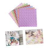 NUOBESTY Juego De 7 Uds. patchwork de tela de costura franela hecha a mano bricolaje tela escocesa colcha telas de algodon hechas a mano material de tela flores la fábrica Edredón a cuadros