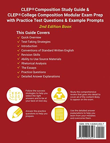 CLEP Composition Study Guide and CLEP College Composition Modular Exam Prep with Practice Test Quest