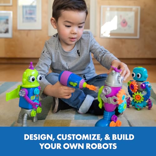 Juguete de construcción STEM Design & Drill taller de robots desmontable multicolor de Educational Insights 2