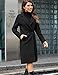 Yidarer Women's Winter Wool Coat Mid-Long Notch Lapel Single Breasted Peacoat Casual Trench Coats Outwear(Black-L)