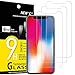 NEW'C 3 Pack Designed for iPhone 11 Pro and iPhone X and iPhone XS Screen Protector Enhanced Tempered Glass Protection, Case Friendly Anti Scratch Bubble Free Ultra Resistant