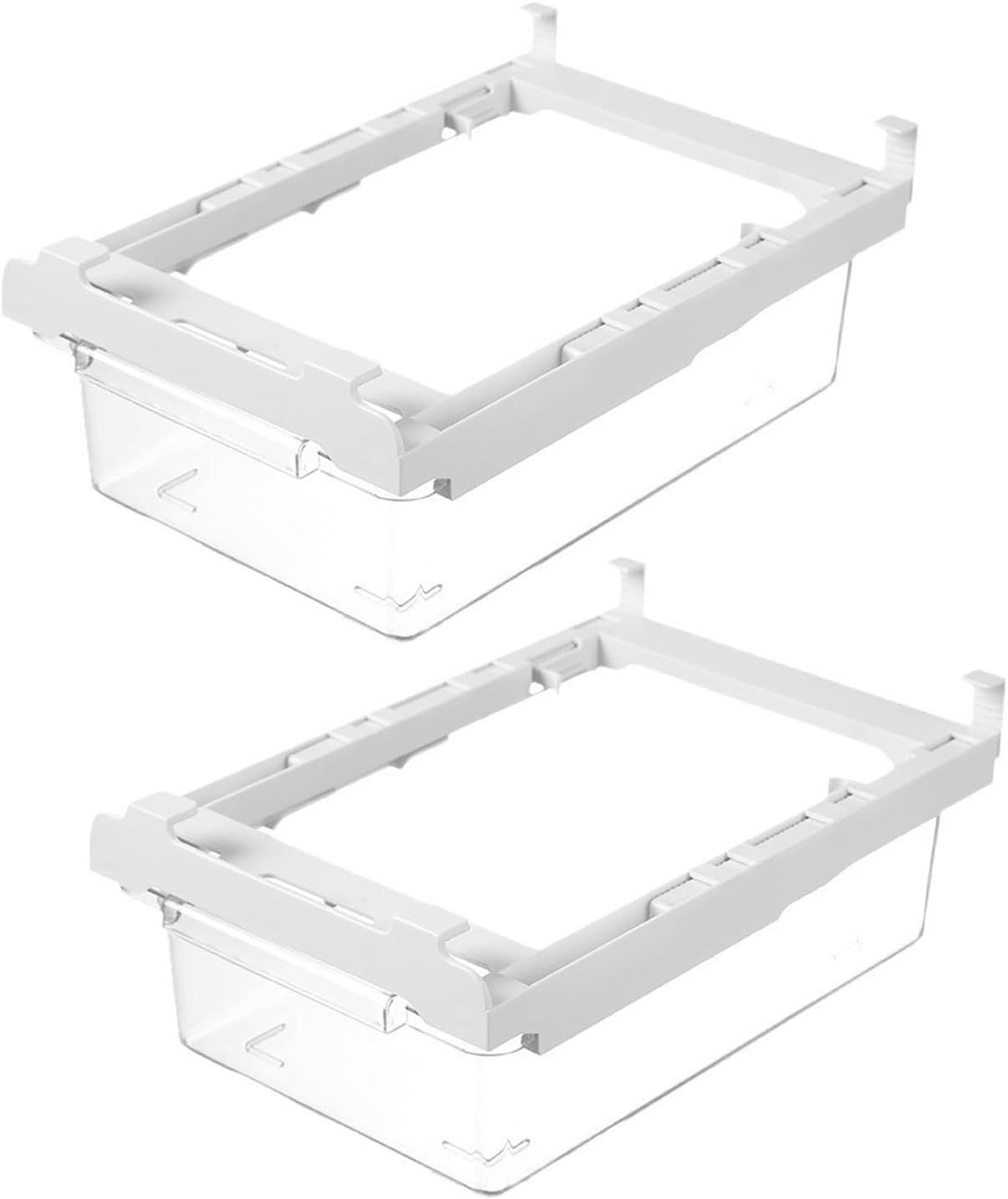 MIVIDE  Fridge Storage Organizer, Fridge Shelf Drawer Pull-out Storage, Freez...