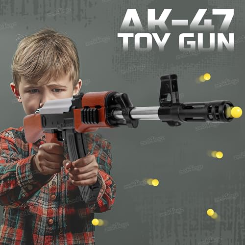Image of Zest 4 Toyz Ak 47 Toy Shooting Gun for Kids with Laser Light with 500 Bullets Sniper Guns /Rifle Guns /Machine Gun Toy (Pack of 1)