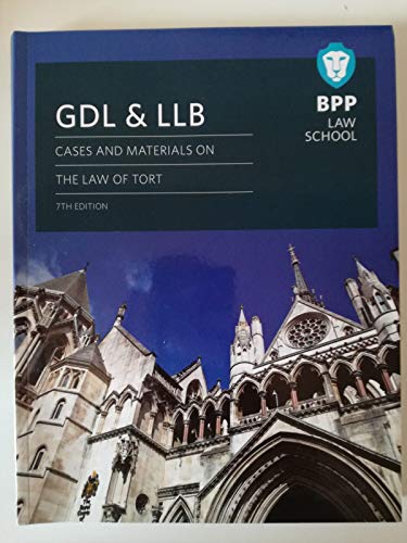 GDL & LLB cases and materials on the law of tort 7th edition
