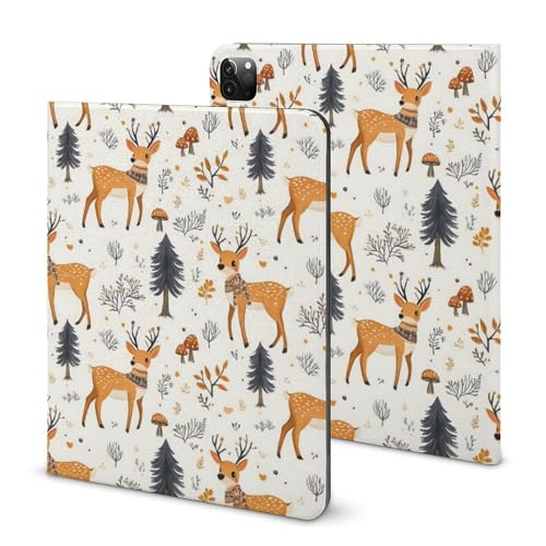 Protection iPad Pro 11 intelligente veille automatique et support motif champignon