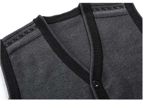 Mens Sweater Vest Button Up with Pockets Sweater Vest, V Neck Button Down Sleeveless Cardigan Vest3