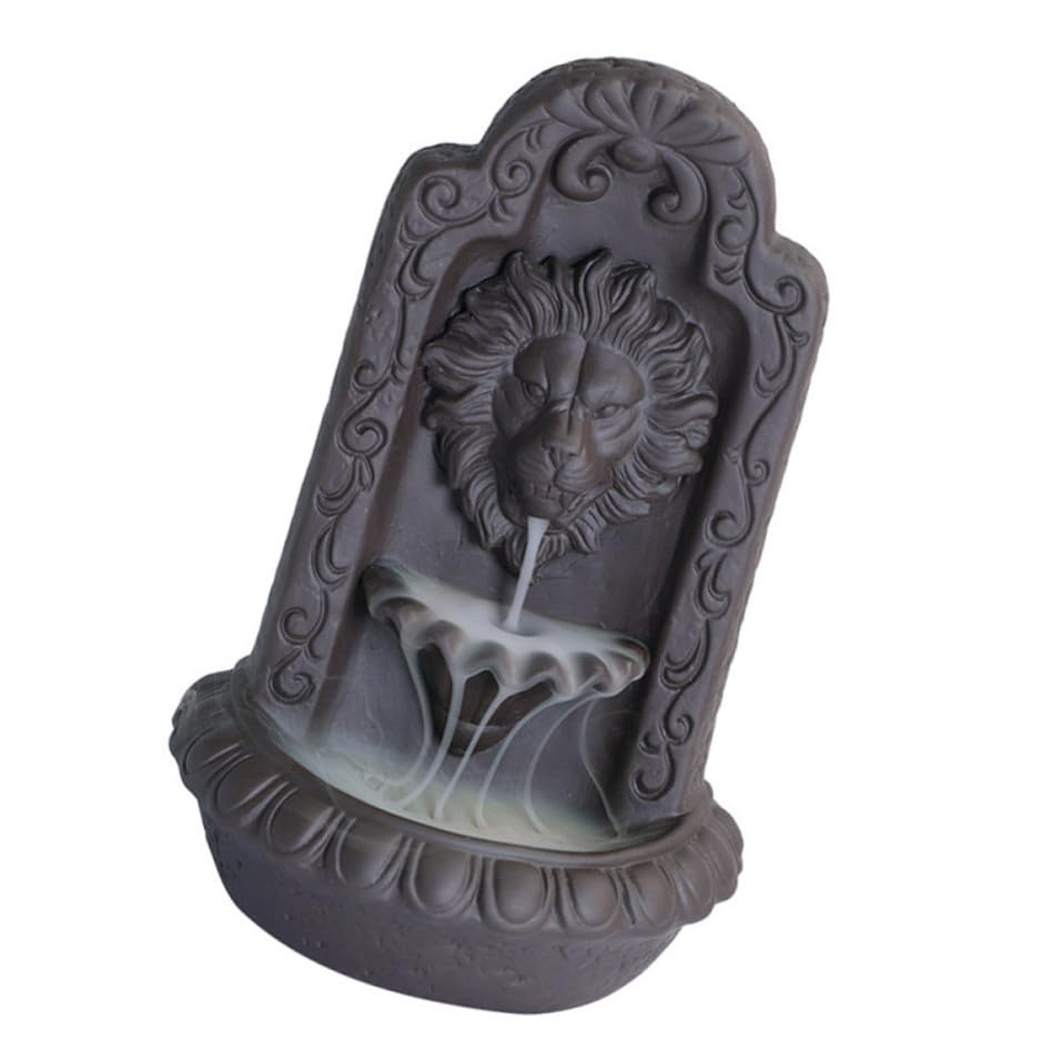 Brûleur de parfum à reflux en céramique et tête de lion au design chic