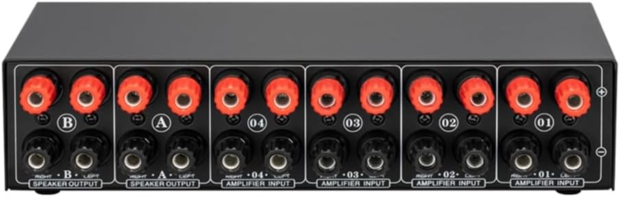 Audio Switcher Passive Speaker Manual Selector Splitter Box Audio Sharing (4-2)